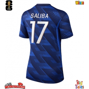 France William Saliba #17 Replica Home Stadium Shirt for Women World Cup 2026 Short Sleeve